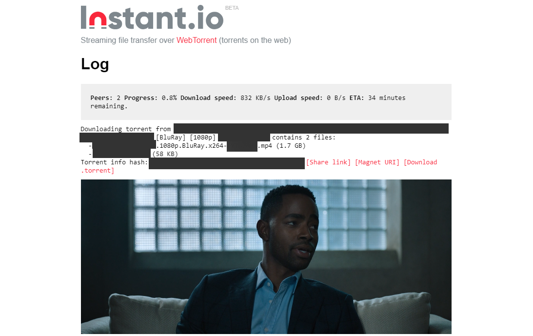 Online torrent site Instant.io