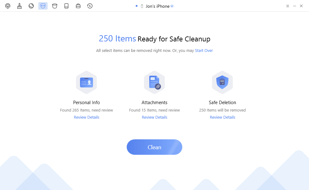PhoneClean Pro private data cleaner
