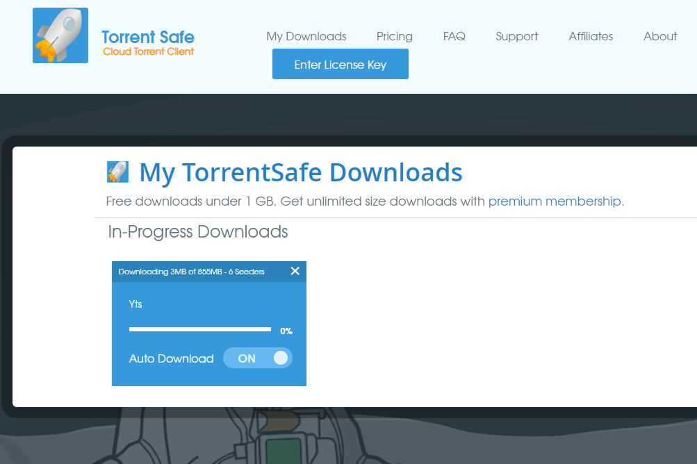 Online torrent site Torrent Safe 