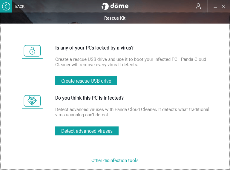 Panda Dome Essential Rescue Kit screen
