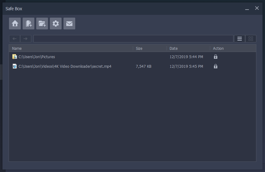IObit Malware Fighter Pro Safe Box