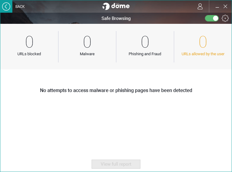 Panda Dome Essential Safe Browsing screen