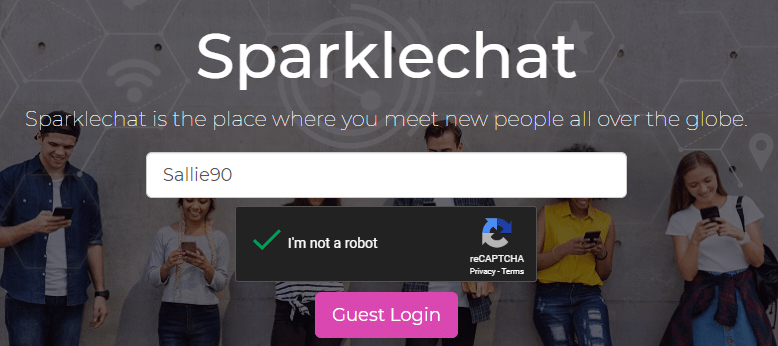 Anonymous chat site Sparkle Chat