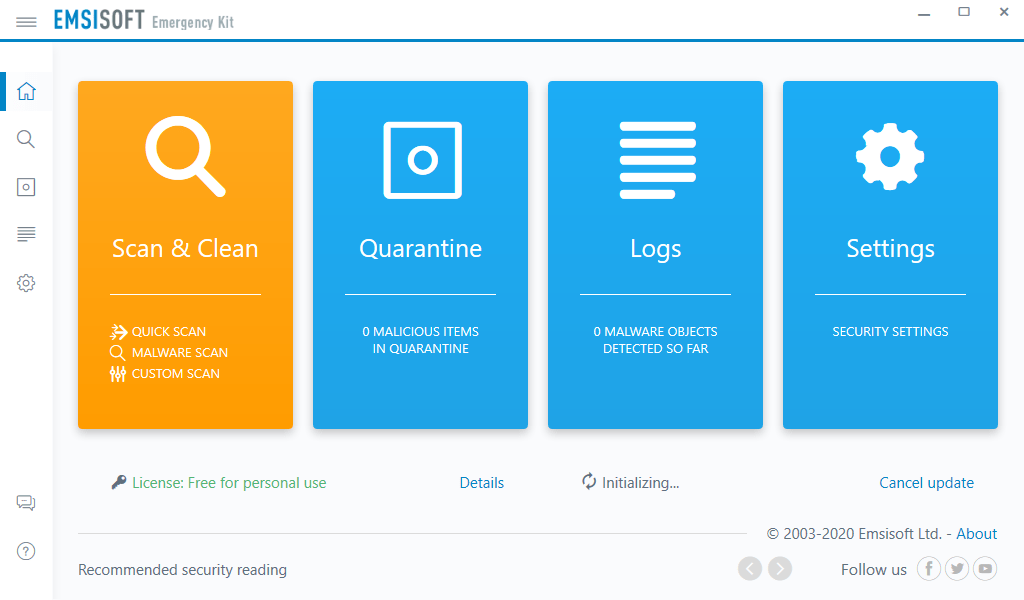 Emsisoft Emergency Kit portable virus scanner