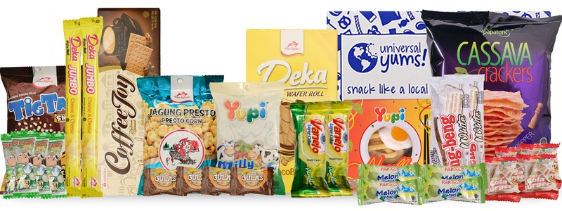 Snacks from a food subscription box