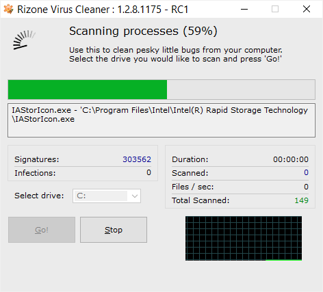 Rizone Virus Cleaner portable scanner