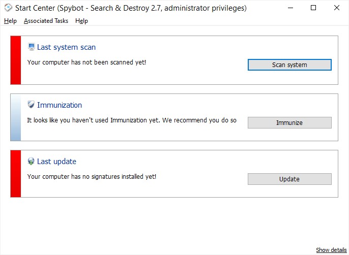 Spybot portable spyware scanner