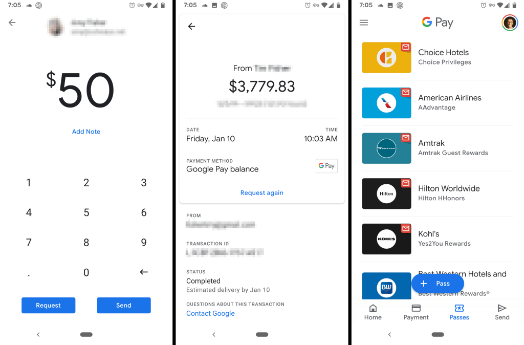Google Pay money sending app for Android