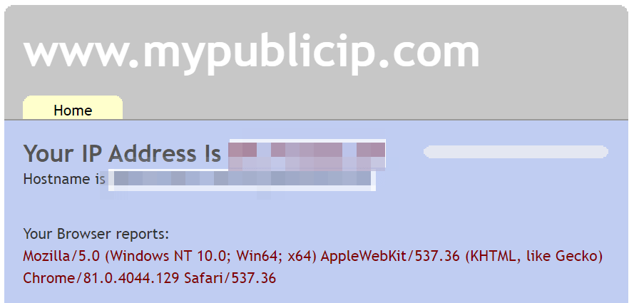 MyPublicIP.com IP finder website