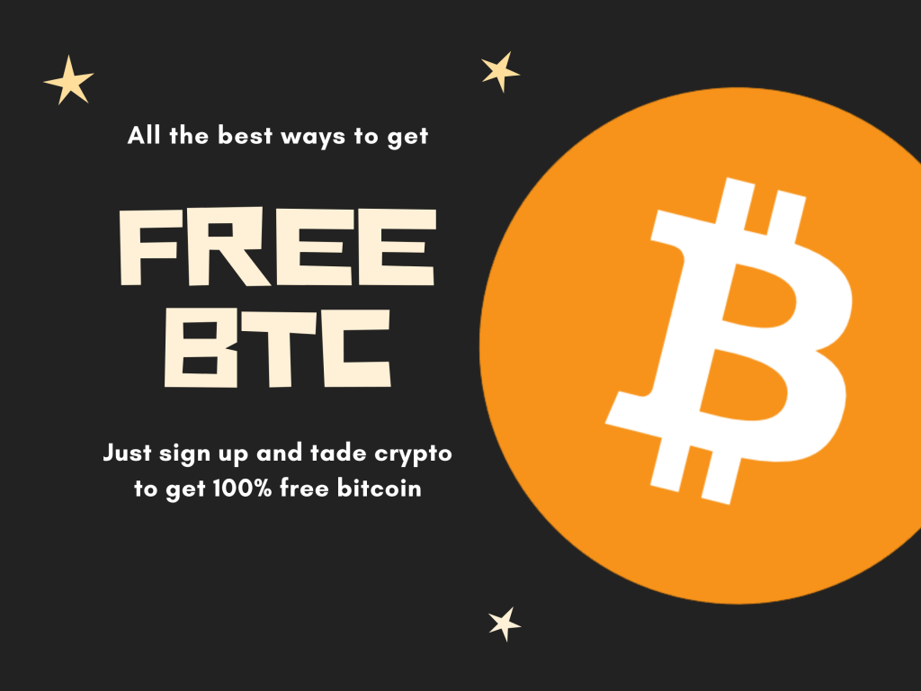 free BTC with bitcoin logo