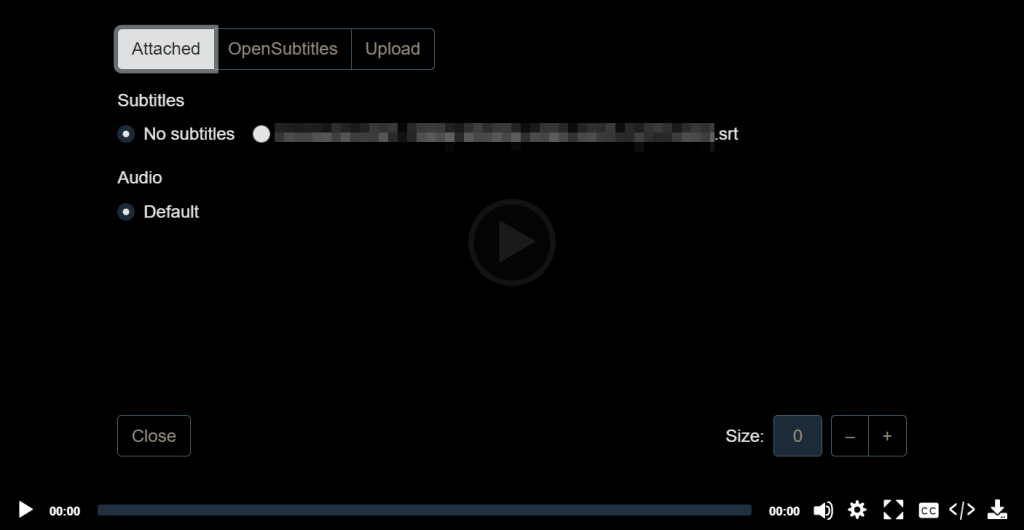webtor subtitle settings
